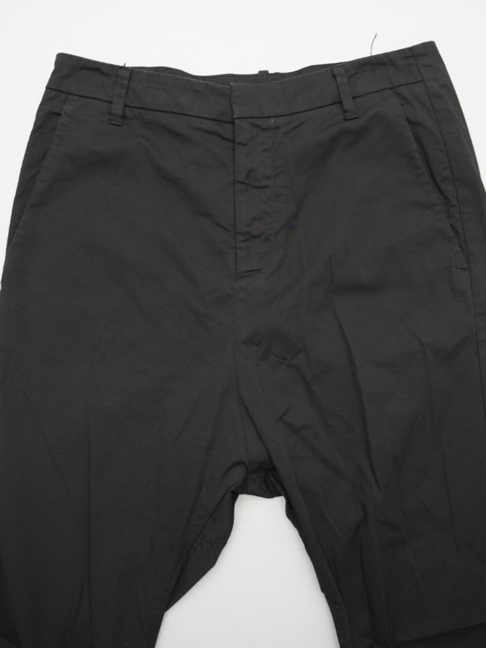 Nili Lotan Paris Twill Drop Crotch Pants in Jet Black Size 2 - Picture 6 of 11
